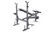 Скамья со стойками под штангу DFC D702 PRO широкий хват, с партой для бицепса