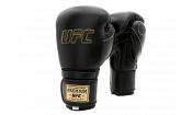 Премиальные тренировочные перчатки на липучке UFC (Чёрные 12 Oz)