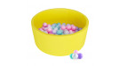 Детский сухой бассейн Kampfer Pretty Bubble (Желтый + 100 шаров розовый/мятный/жемчужный/сиреневый)
